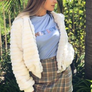 Faux Fur white jacket